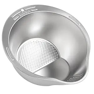 Stainless Steel Rice Washer, Vegetable & Fruit Strainer Bowl Copy title